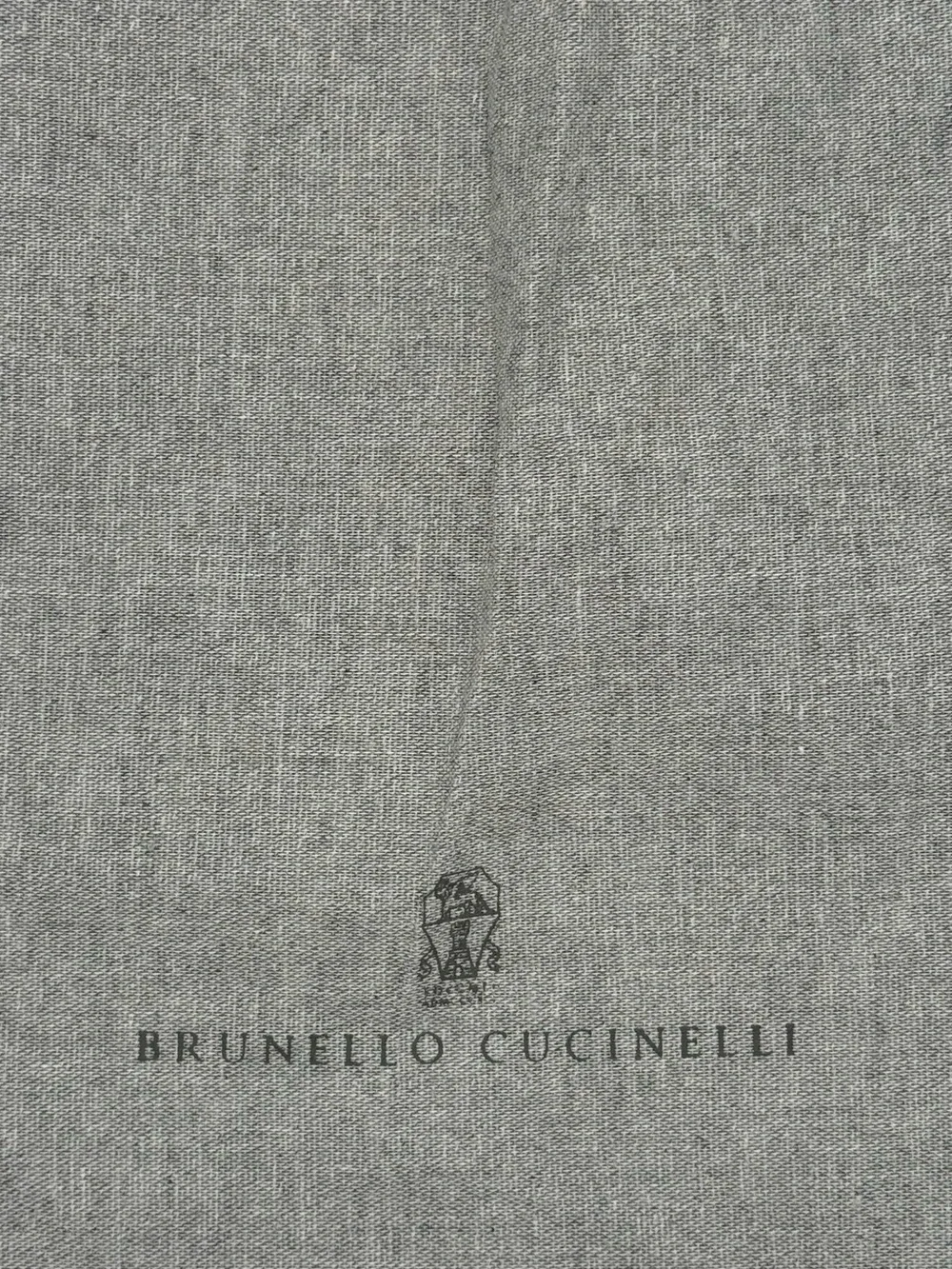 Brunello Cucinelli Metallic Suede Leather Zip Pouch Clutch Taupe Beige Italy Lux